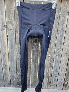 Men's Black Cycling Tights with Padded Seat